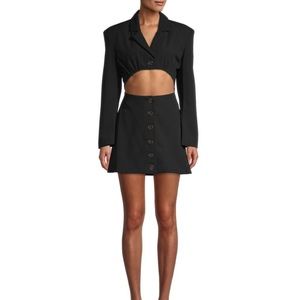 Danielle Bernstein Women's Cutcout Blazer Dress Black xs NWT